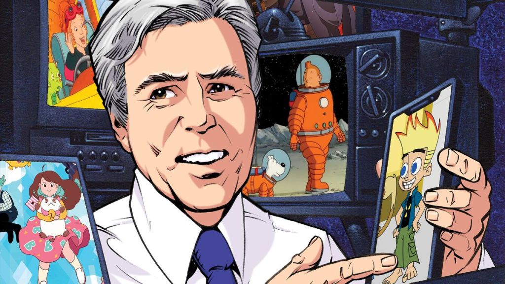 Author Michael Hirsh in animated form on Animation Nation cover