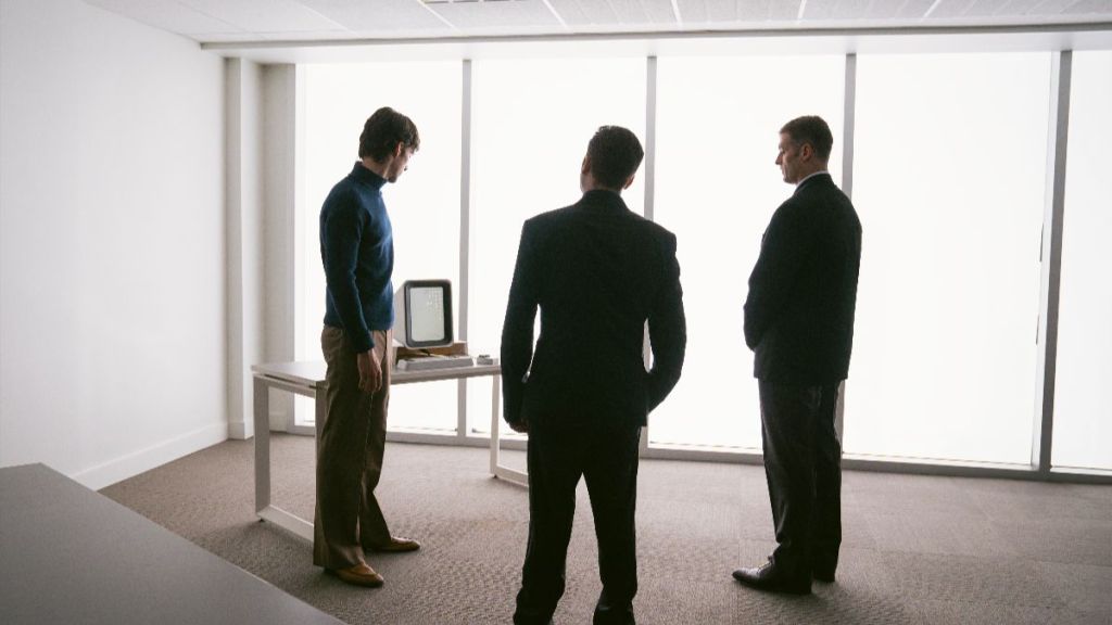 Bob Taylor in the Xerox Parc Lab showing off the Alto desktop in The Mega-Brands That Built America. (Photo Credit: A&E Television Studios/Lucky8, Courtesy of HISTORY.)