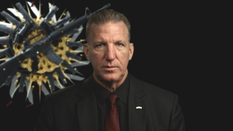 Former DEA agent Rich Boehring in a black suit for United Gangs of America