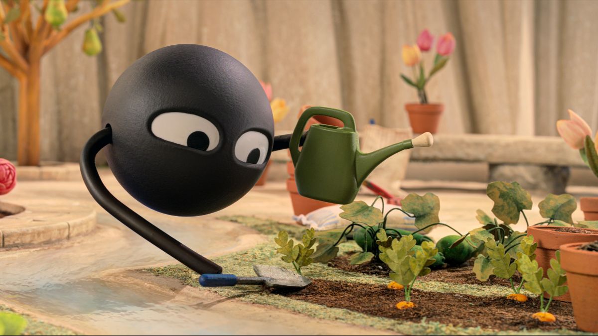 Circle, voiced by Gideon Adlon, in the Shape Island Season 2 episode Narrator's Big Day. (Photo Credit: Courtesy of Apple TV+.)