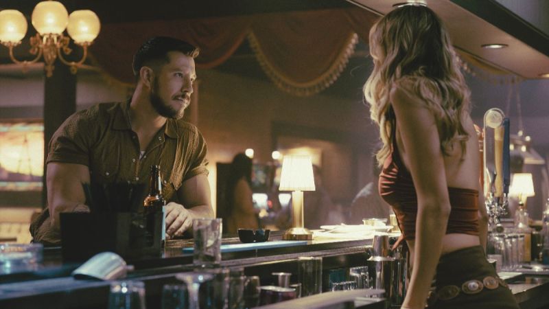 Actor Beau Knapp as Cole Dunmire and actor Scarlet Rose Stallone as Spencer in Tulsa King season 3, episode 5. (Photo Credit: Courtesy of Paramount+.)