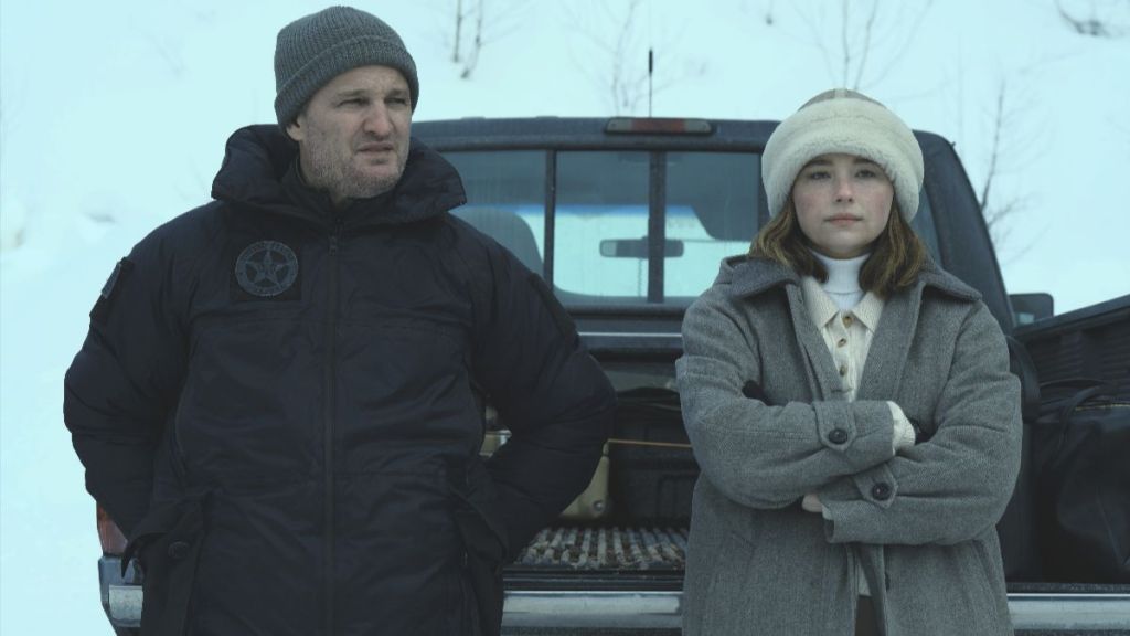 Actor Jason Clarke as Frank Remnick and Haley Bennett as Sidney Scofield in The Last Frontier episode 3. (Photo Credit: Courtesy of Apple TV.)