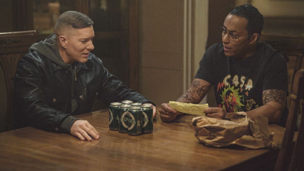 Actor Joseph Sikora as Tommy Egan and actor Anthony Fleming as JP Gibbs in Power Book IV: Force season 3 episode 5. (Photo Credit: Courtesy of Starz.)