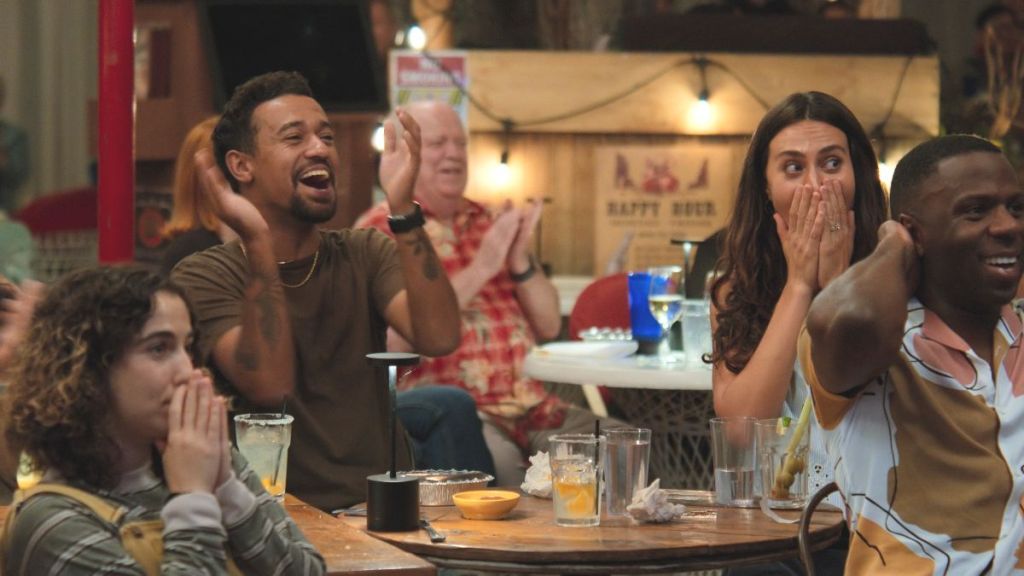 Anthony Norman (left) In a scene from the Prime Video series Jury Duty: Company Retreat. (Photo Credit: Courtesy of Prime Video.)