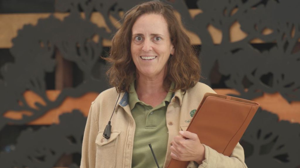 Blair Beeken as Marjorie in Jury Duty Presents: Company Retreat. (Photo Credit: Courtesy of Prime Video.)