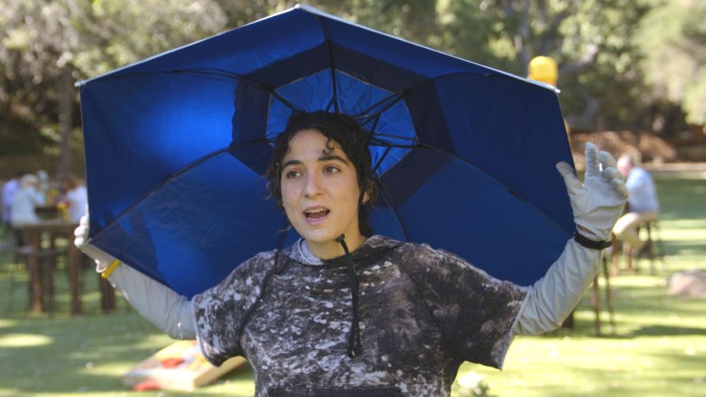 Rachel Kaly as Claire in Jury Duty Presents: Company Retreat. (Photo Credit: Courtesy of Prime Video.)