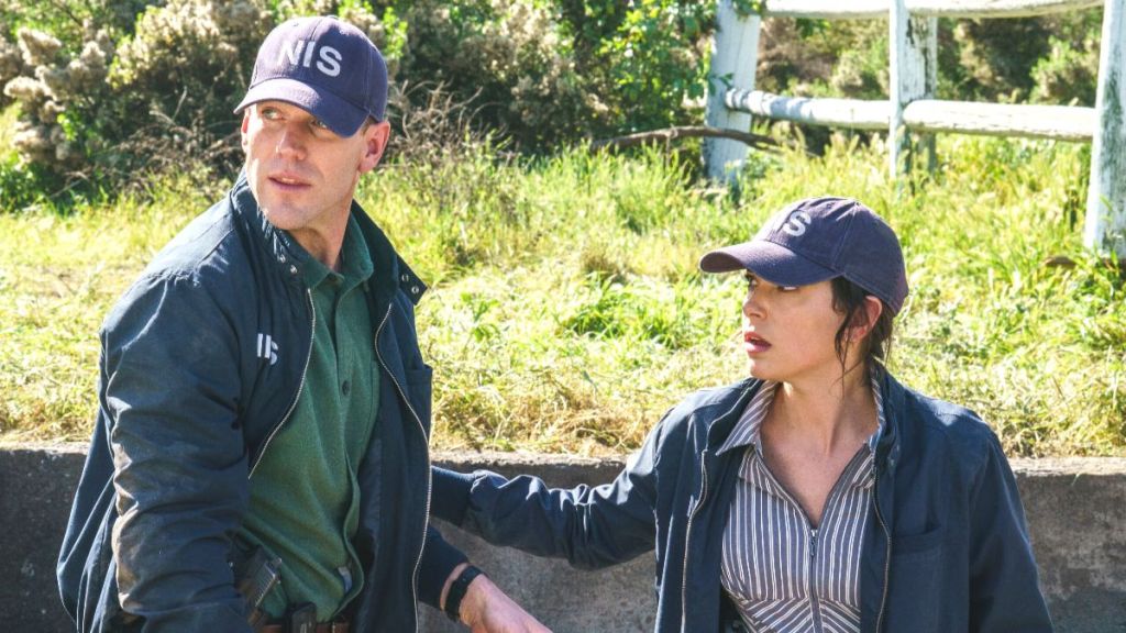 Austin Stowell as Leroy Jethro Gibbs and Mariel Molino as Lala Dominguez in NCIS: Origins season 2 episode 15. (Photo Credit: Courtesy of CBS.)