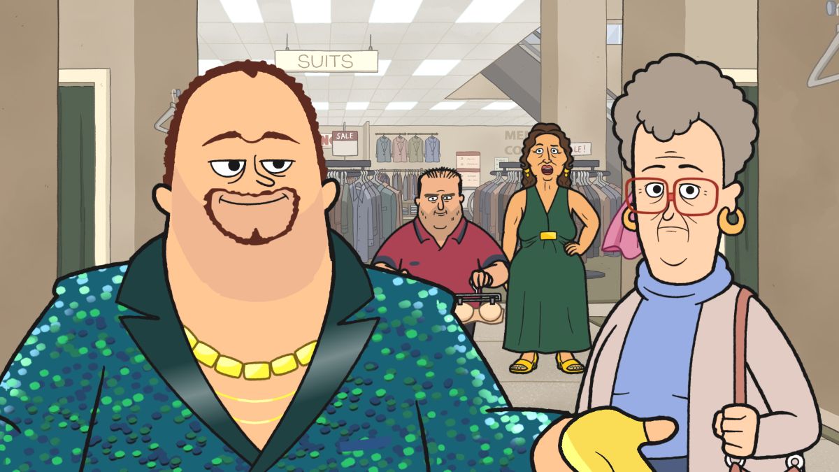 Mark Hoagies and Rhoda Hoagies in Universal Basic Guys season 3 episode 4. (Photo Credit: Courtesy of FOX.)